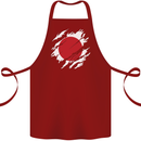 Torn Japan Flag Japanese Day Football Cotton Apron 100% Organic Maroon