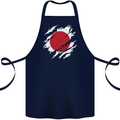 Torn Japan Flag Japanese Day Football Cotton Apron 100% Organic Navy Blue