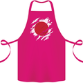 Torn Japan Flag Japanese Day Football Cotton Apron 100% Organic Pink