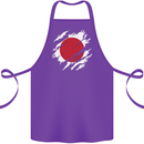 Torn Japan Flag Japanese Day Football Cotton Apron 100% Organic Purple