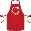 Torn Japan Flag Japanese Day Football Cotton Apron 100% Organic Red