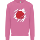 Torn Japan Flag Japanese Day Football Mens Sweatshirt Jumper Azalea