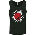 Torn Japan Flag Japanese Day Football Mens Vest Tank Top Black