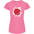 Torn Japan Flag Japanese Day Football Womens Petite Cut T-Shirt Azalea