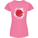 Torn Japan Flag Japanese Day Football Womens Petite Cut T-Shirt Azalea