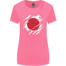 Torn Japan Flag Japanese Day Football Womens Wider Cut T-Shirt Azalea