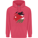 Torn Jordan Flag Jordanian Day Football Childrens Kids Hoodie Heliconia