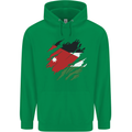 Torn Jordan Flag Jordanian Day Football Childrens Kids Hoodie Irish Green
