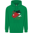 Torn Jordan Flag Jordanian Day Football Childrens Kids Hoodie Irish Green