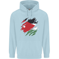 Torn Jordan Flag Jordanian Day Football Childrens Kids Hoodie Light Blue