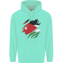 Torn Jordan Flag Jordanian Day Football Childrens Kids Hoodie Peppermint