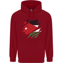 Torn Jordan Flag Jordanian Day Football Childrens Kids Hoodie Red