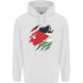 Torn Jordan Flag Jordanian Day Football Childrens Kids Hoodie White