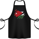 Torn Jordan Flag Jordanian Day Football Cotton Apron 100% Organic Black