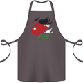 Torn Jordan Flag Jordanian Day Football Cotton Apron 100% Organic Dark Grey