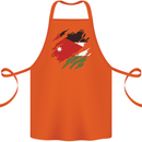Torn Jordan Flag Jordanian Day Football Cotton Apron 100% Organic Orange
