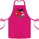 Torn Jordan Flag Jordanian Day Football Cotton Apron 100% Organic Pink