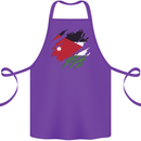 Torn Jordan Flag Jordanian Day Football Cotton Apron 100% Organic Purple