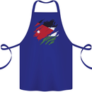 Torn Jordan Flag Jordanian Day Football Cotton Apron 100% Organic Royal Blue