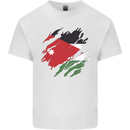 Torn Jordan Flag Jordanian Day Football Kids T-Shirt Childrens White