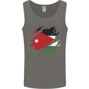 Torn Jordan Flag Jordanian Day Football Mens Vest Tank Top Charcoal