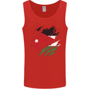 Torn Jordan Flag Jordanian Day Football Mens Vest Tank Top Red