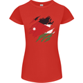 Torn Jordan Flag Jordanian Day Football Womens Petite Cut T-Shirt Red