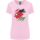 Torn Jordan Flag Jordanian Day Football Womens Wider Cut T-Shirt Light Pink
