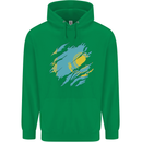 Torn Kazakhstan Flag Kazakh Day Football Childrens Kids Hoodie Irish Green