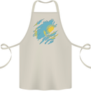 Torn Kazakhstan Flag Kazakh Day Football Cotton Apron 100% Organic Natural