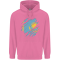 Torn Kazakhstan Flag Kazakh Day Football Mens 80% Cotton Hoodie Azelea