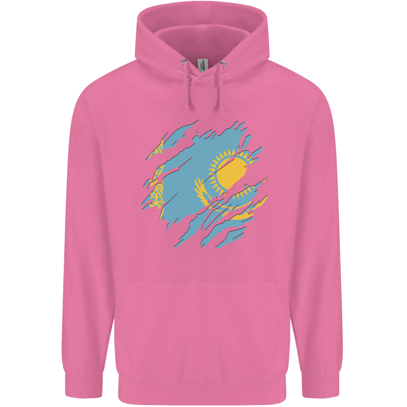 Torn Kazakhstan Flag Kazakh Day Football Mens 80% Cotton Hoodie Azelea