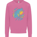 Torn Kazakhstan Flag Kazakh Day Football Mens Sweatshirt Jumper Azalea