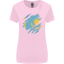 Torn Kazakhstan Flag Kazakh Day Football Womens Wider Cut T-Shirt Light Pink