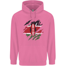 Torn Kenya Flag Kenyan Day Football Childrens Kids Hoodie Azalea