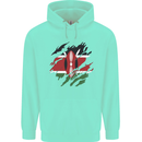Torn Kenya Flag Kenyan Day Football Childrens Kids Hoodie Peppermint