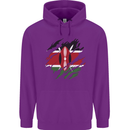 Torn Kenya Flag Kenyan Day Football Childrens Kids Hoodie Purple