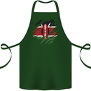 Torn Kenya Flag Kenyan Day Football Cotton Apron 100% Organic Forest Green