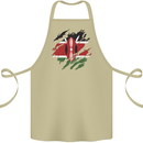 Torn Kenya Flag Kenyan Day Football Cotton Apron 100% Organic Khaki
