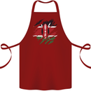 Torn Kenya Flag Kenyan Day Football Cotton Apron 100% Organic Maroon