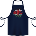 Torn Kenya Flag Kenyan Day Football Cotton Apron 100% Organic Navy Blue