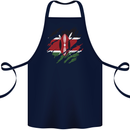 Torn Kenya Flag Kenyan Day Football Cotton Apron 100% Organic Navy Blue
