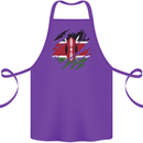 Torn Kenya Flag Kenyan Day Football Cotton Apron 100% Organic Purple