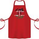Torn Kenya Flag Kenyan Day Football Cotton Apron 100% Organic Red