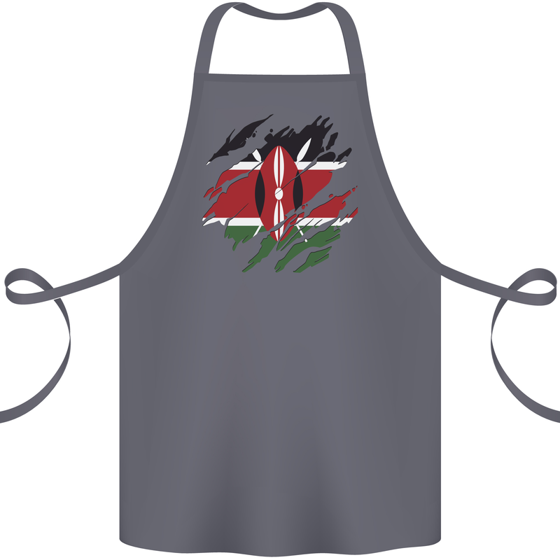 Torn Kenya Flag Kenyan Day Football Cotton Apron 100% Organic Steel