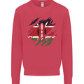 Torn Kenya Flag Kenyan Day Football Kids Sweatshirt Jumper Heliconia