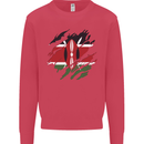 Torn Kenya Flag Kenyan Day Football Kids Sweatshirt Jumper Heliconia