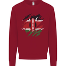 Torn Kenya Flag Kenyan Day Football Kids Sweatshirt Jumper Red
