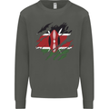 Torn Kenya Flag Kenyan Day Football Kids Sweatshirt Jumper Storm Grey