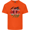 Torn Kenya Flag Kenyan Day Football Kids T-Shirt Childrens Orange